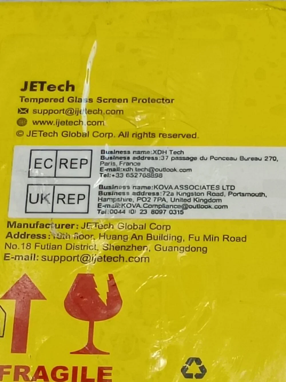 Jetech Tempered Glass Screen Protector Galaxy A16 3 Pack Hd Clear